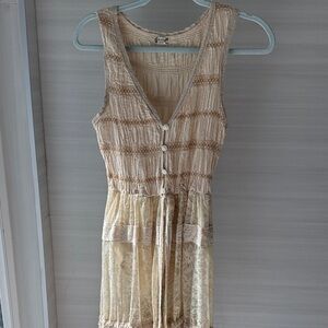 Free People Cream Lace Maxi Dress